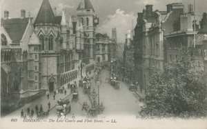 Hukuk Mahkemeleri ve Fleet Street, Londra by English Photographer