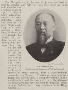Japonya Eski Başbakanı Marquis Ito İngiltere Ziyaretinde by English Photographer