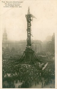 Nelson kutlaması, Trafalgar Meydanı, Londra, 21 Ekim 1905 by English Photographer