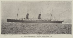 Yeni Cunard Line Buharlı Gemi Campania by English Photographer