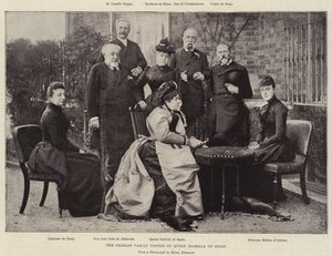 Orleans Ailesi İspanya Kraliçesi Isabella tarafından ziyaret edildi by English Photographer