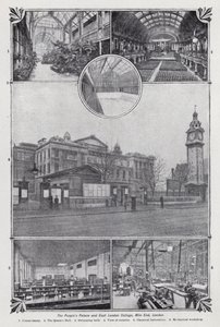Halk Sarayı ve Doğu Londra Koleji, Mile End, Londra (s/b fotoğraf) by English Photographer