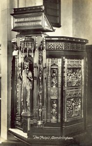 Minber, St Mary Magdalene Kilisesi, Sandringham (s/b fotoğraf) by English Photographer