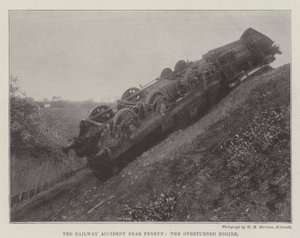Penryn yakınlarındaki Demiryolu Kazası, Devrilmiş Motor by English Photographer