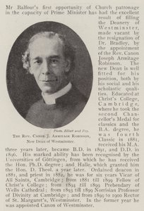 Rahip Canon J Armitage Robinson, Westminster