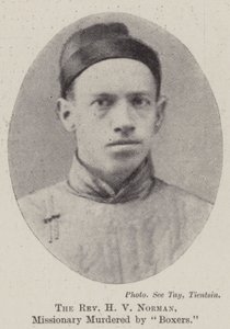 Rahip H V Norman, Boksörler tarafından öldürülen Misyoner by English Photographer