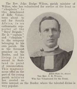 Cephe için gönüllü olan Rahip JR Wilson by English Photographer