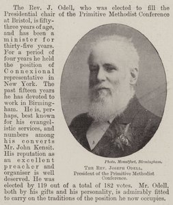 Rahip Joseph Odell, İlkel Metodist Konferansı Başkanı by English Photographer