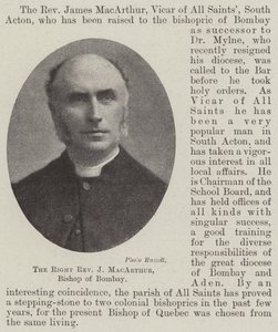 Sağ Muhterem J MacArthur, Bombay Piskoposu by English Photographer