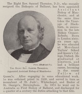 Sağ Muhterem Samuel Thornton, Manchester Piskoposu Yardımcısı olarak atandı by English Photographer