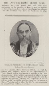 Merhum Alderman Sir Frank Green, Baronet, Londra Eski Belediye Başkanı by English Photographer