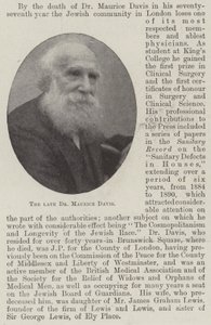 Merhum Dr Maurice Davis by English Photographer
