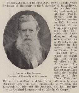 Merhum Dr Roberts, St Andrews