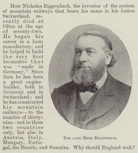 Merhum Herr Riggenbach by English Photographer