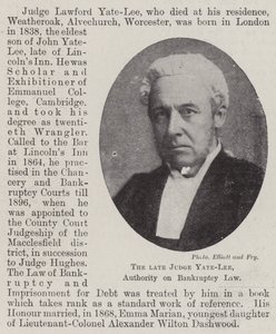 Rahmetli Yargıç Yate-Lee, İflas Hukuku Kurumu by English Photographer