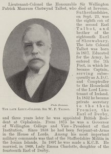 Merhum Yarbay Sir WP Talbot by English Photographer