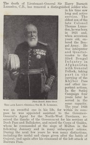 Merhum Korgeneral Sir HB Lumsden by English Photographer