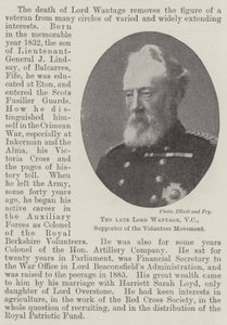 Rahmetli Lord Wantage, VC, Gönüllü Hareketi Destekçisi by English Photographer
