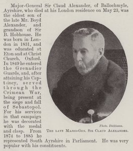Merhum Tümgeneral Sir Claud Alexander by English Photographer