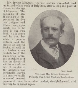 Merhum Bay Irving Montagu, Eski Savaş Sanatçısı, Illustrated London News by English Photographer