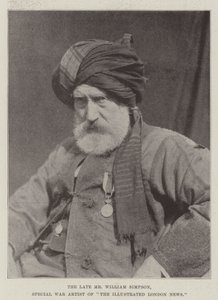 Merhum Bay William Simpson, The Illustrated London News Özel Savaş Sanatçısı by English Photographer
