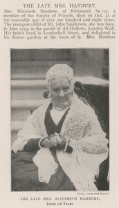 Merhum Bayan Elizabeth Hanbury, 108 Yıl Yaşadı by English Photographer