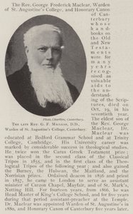 Rahmetli Muhterem GF Maclear, DD, St Augustines College Warden, Canterbury by English Photographer