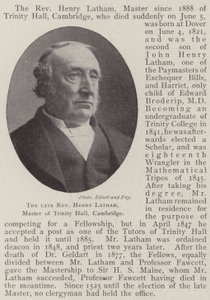 Rahmetli Muhterem Henry Latham, Trinity Hall, Cambridge Ustası by English Photographer