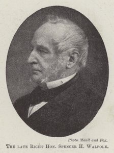 Merhum Sağ Saygıdeğer Spencer H Walpole by English Photographer