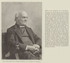 Merhum Sağ Muhterem Harvey Goodwin, DD, Carlisle Piskoposu by English Photographer