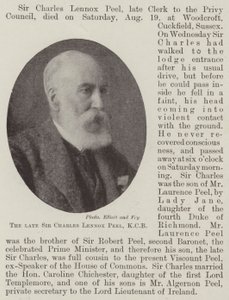 Merhum Sir Charles Lennox Peel, KCB by English Photographer