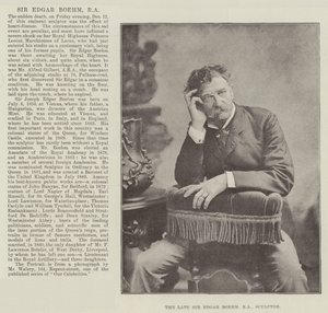 Merhum Sir Edgar Boehm, RA, Heykeltıraş by English Photographer