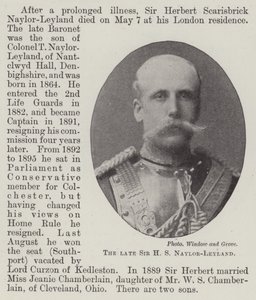 Merhum Sir HS Naylor-Leyland by English Photographer