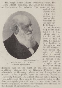 Merhum Sir JH Gilbert, Seçkin Tarımcı by English Photographer