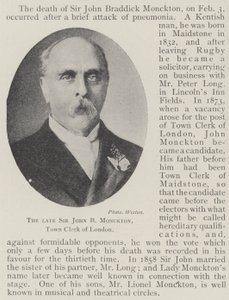 Merhum Sir John B Monckton, Londra Belediye Memuru by English Photographer