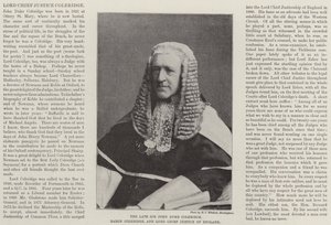 Merhum Sir John Duke Coleridge, Baron Coleridge ve İngiltere Lord Başyargıç by English Photographer