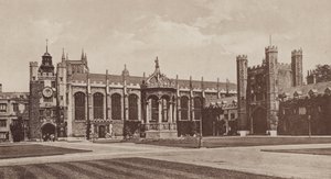 Trinity College, Great Court, Cambridge (s/b fotoğraf) by English Photographer