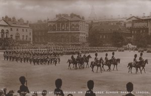 Horse Guards Geçit Töreni, Londra (b/w fotoğraf) by English Photographer