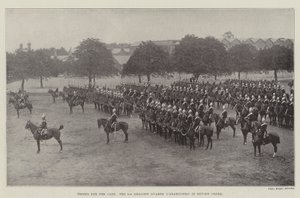 Pelerin Birlikleri, 6. Süvari Muhafızları (Carabiniers) İnceleme Sırasında by English Photographer