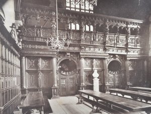 Middle Temple Hall iç görünümü, Londra, 1885 by English Photographer