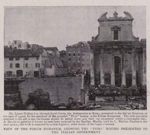 İtalyan Hükümetine sunulan Fiori Evlerini gösteren Forum Romanum