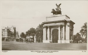 Wellington Kemeri ve Quadriga, Hyde Park Köşesi by English Photographer