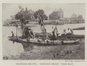 Weybridge Regatta, Robinson Crusoe Ödül Teknesi by English Photographer