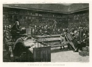 Sothebys Müzayede Odasında Kitap Satışı by English School