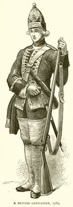 Bir İngiliz Grenadier, 1782 by English School