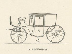 A Brougham (gravür) by English School