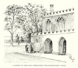 Şimdi Yıkılmış Rektör Yardımcısı Mahkemesinin Bir Köşesi (litho) by English School
