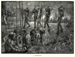Bir Corroboree (gravür) by English School