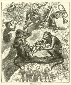 A Discordant Band (gravür) by English School