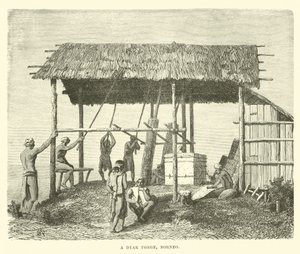 Bir Dyak demirhanesi, Borneo by English School